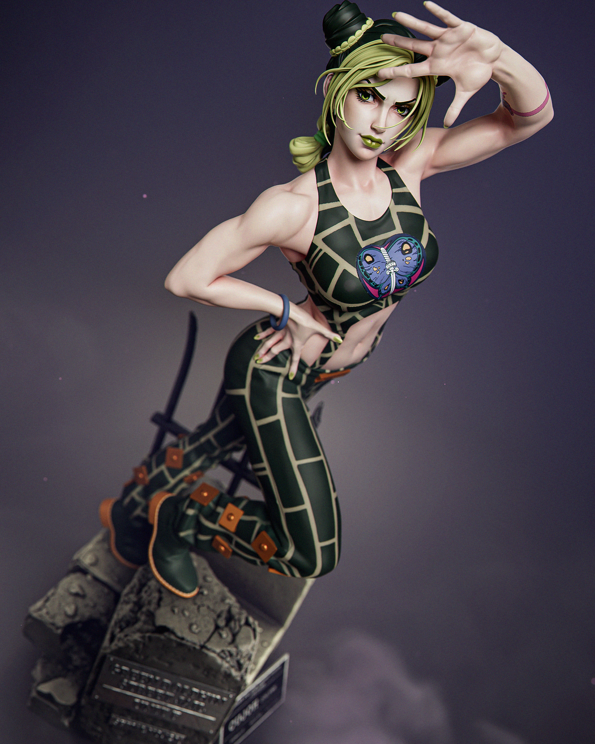 Jolyne Kujo Sculpture (75mm to 500mm) - Unassembled/Unpainted/3D Print