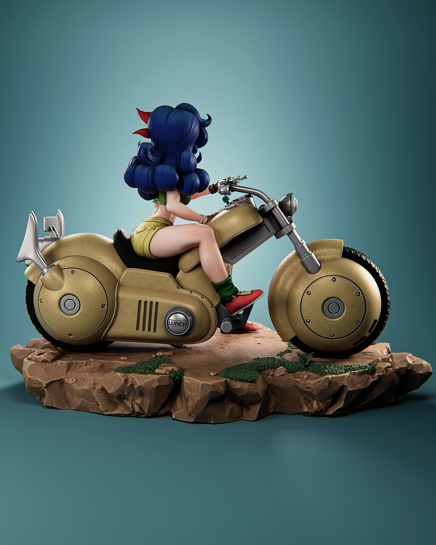Cora & Bulma DBZ Sculpture (75mm to 500mm) - Unassembled/Unpainted/3D Print