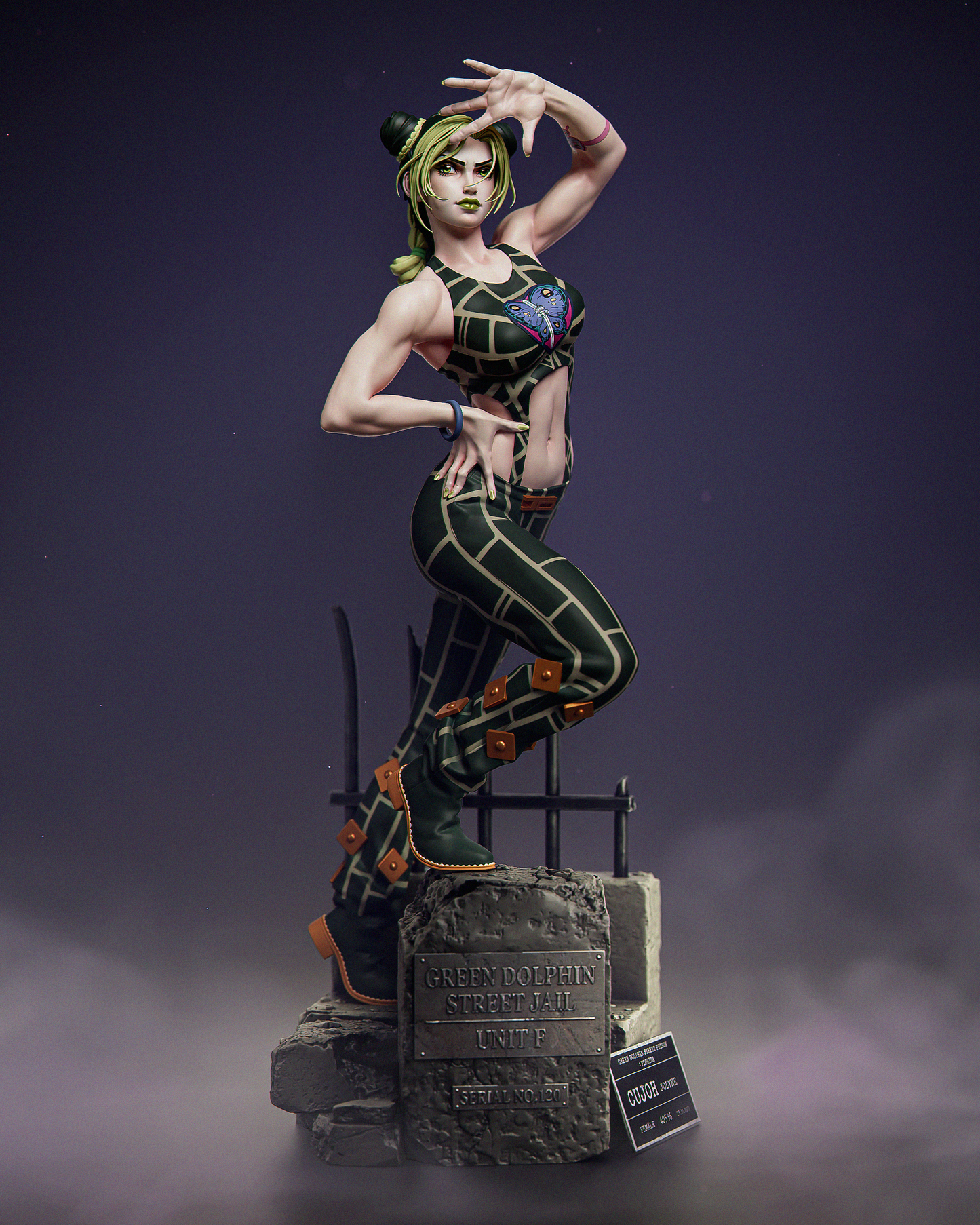Jolyne Kujo Sculpture (75mm to 500mm) - Unassembled/Unpainted/3D Print