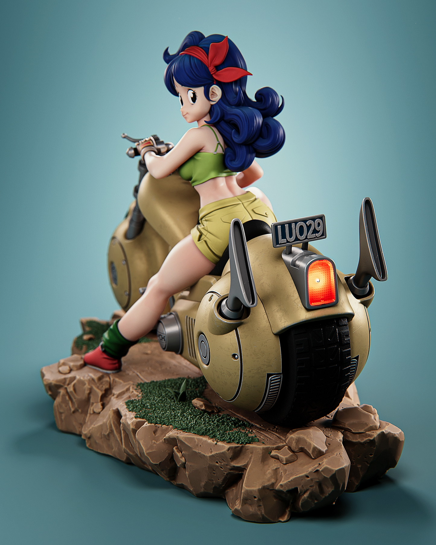 Cora & Bulma DBZ Sculpture (75mm to 500mm) - Unassembled/Unpainted/3D Print