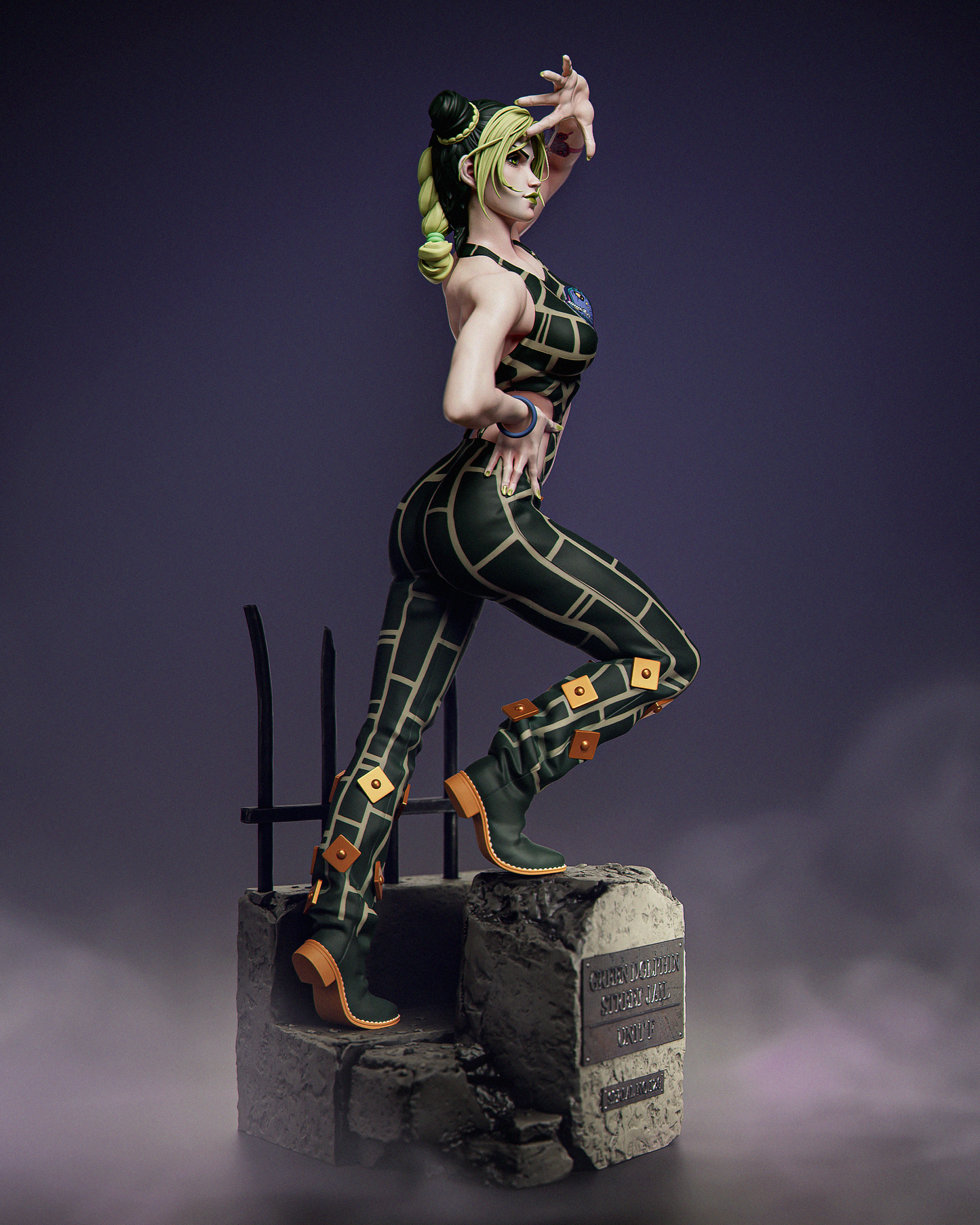 Jolyne Kujo Sculpture (75mm to 500mm) - Unassembled/Unpainted/3D Print