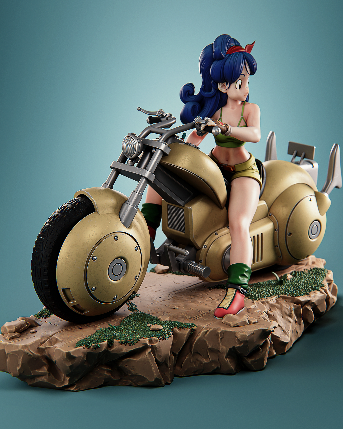 Cora & Bulma DBZ Sculpture (75mm to 500mm) - Unassembled/Unpainted/3D Print