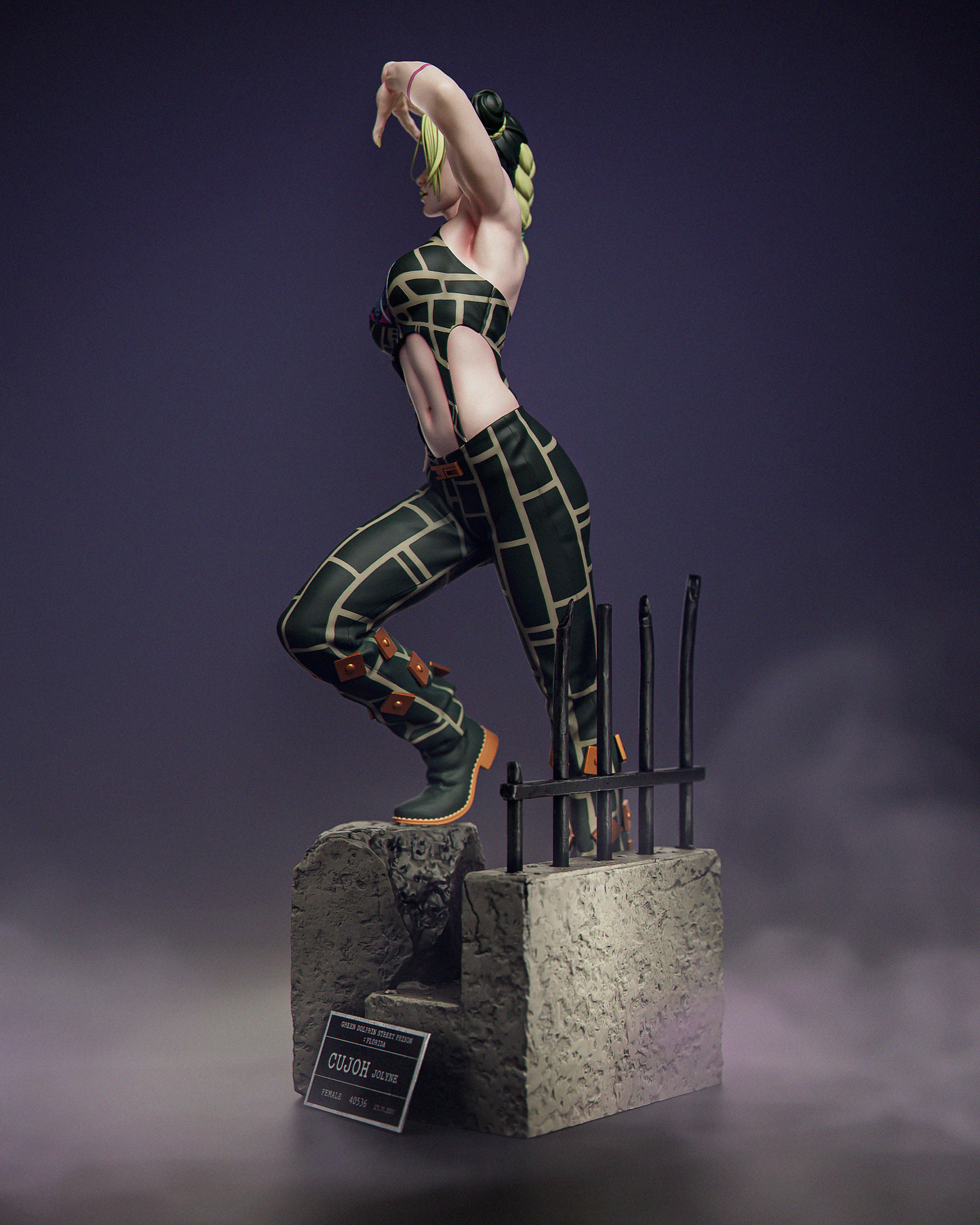 Jolyne Kujo Sculpture (75mm to 500mm) - Unassembled/Unpainted/3D Print
