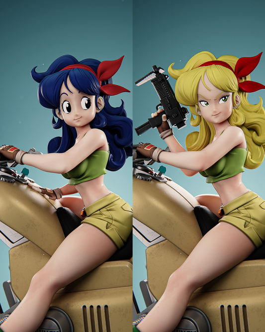 Cora & Bulma DBZ Sculpture (75mm to 500mm) - Unassembled/Unpainted/3D Print