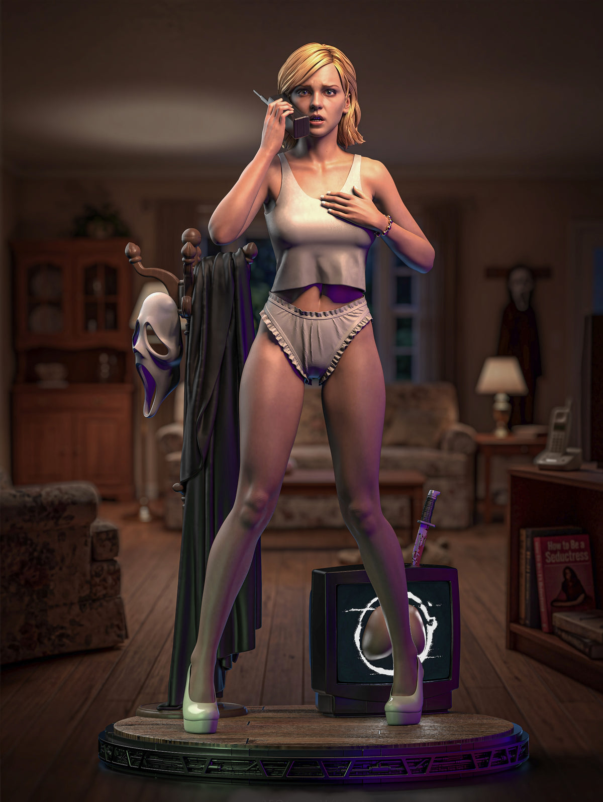 Cindy Campbell Sculpture (75mm to 500mm) - Unassembled/Unpainted/3D Print