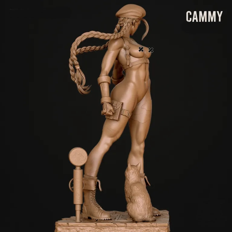 Cammy NSFW Sculpture (75mm - 300mm) Unpainted / Unassembled / 3D Printed