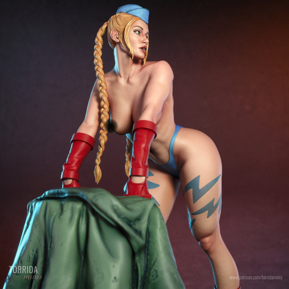 Sculpture NSFW de Cammy White (75 mm à 500 mm) - Non assemblé/Non peint/Impression 3D