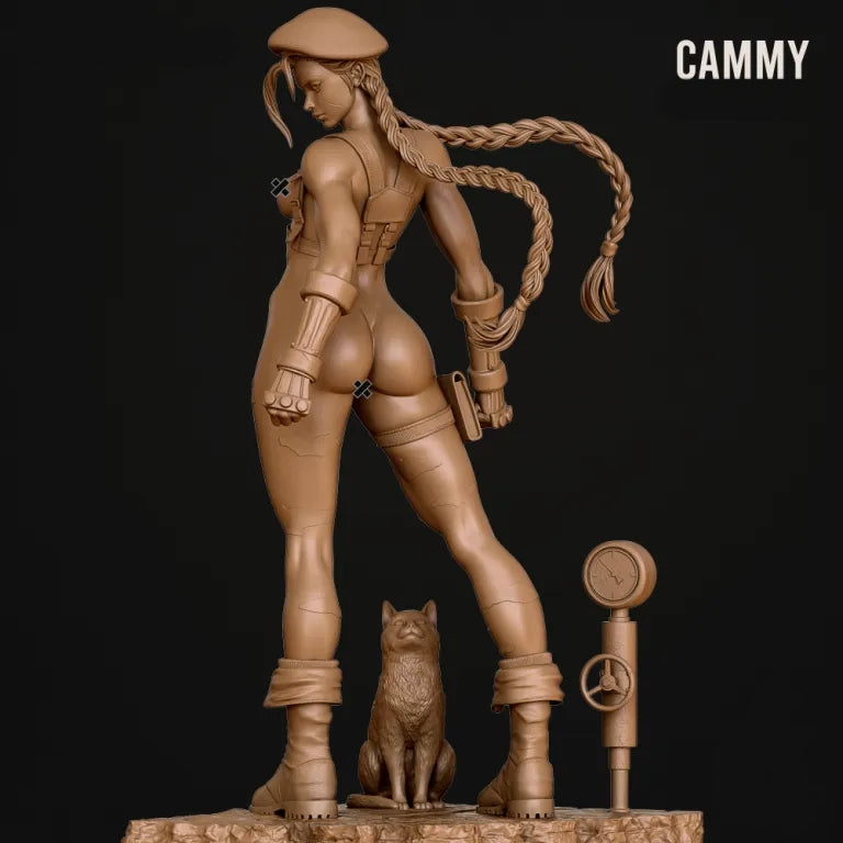 Cammy NSFW Sculpture (75mm - 300mm) Unpainted / Unassembled / 3D Printed