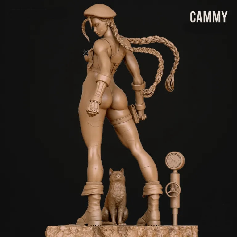 Cammy NSFW Sculpture (75mm - 300mm) Unpainted / Unassembled / 3D Printed