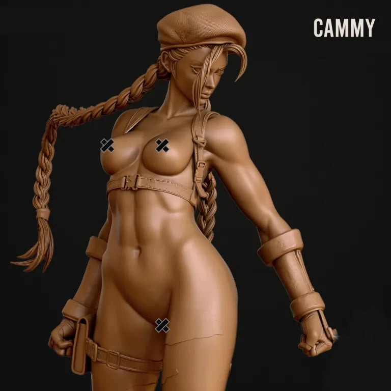 Cammy NSFW Sculpture (75mm - 300mm) Unpainted / Unassembled / 3D Printed