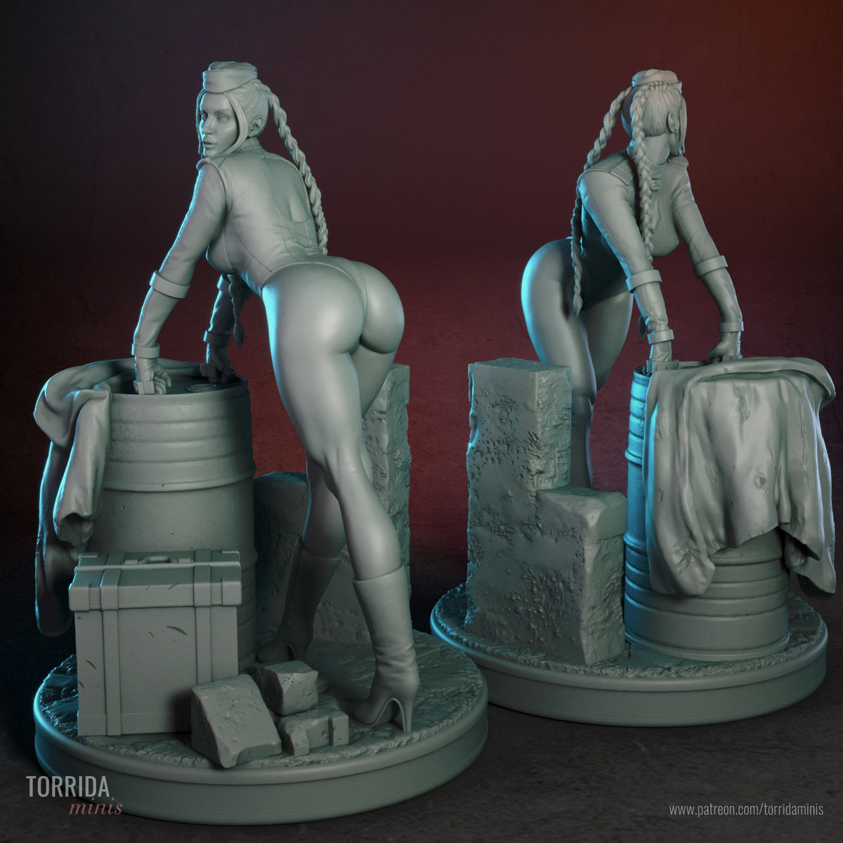 Cammy White Sculpture (75mm to 500mm) - Unassembled/Unpainted/3D Print