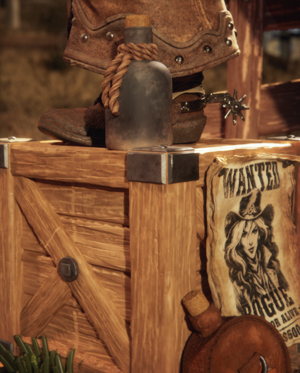 Cowgirl Rogue Sculpture(75mm to 500mm) - Unassembled/Unpainted/3D Print