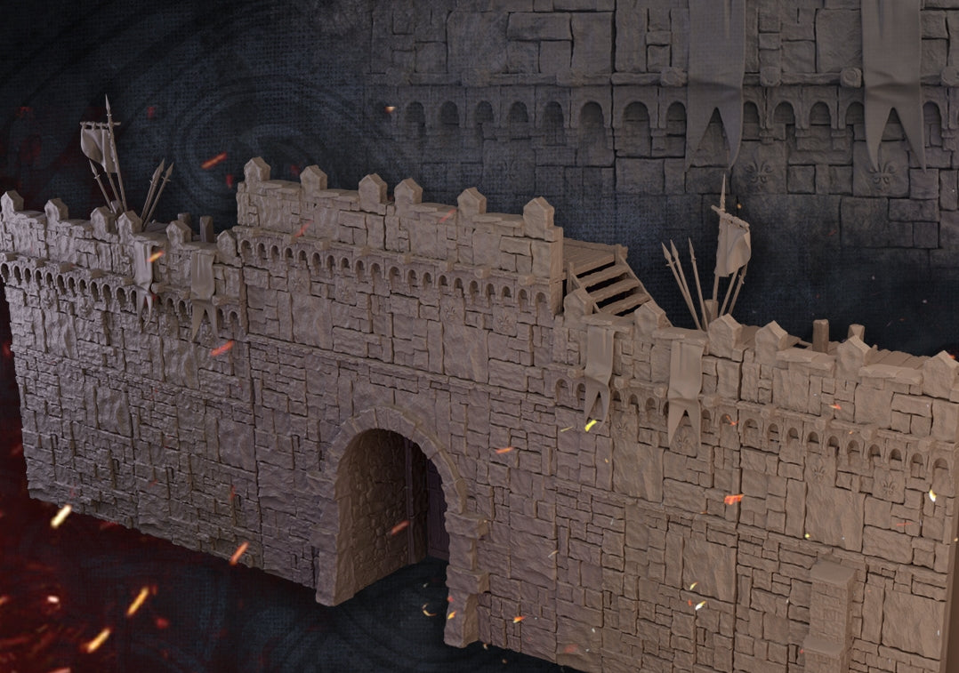 Castle Gates - Dungeons and Dragons/The Lord of the Rings- by Dungeon Forge - Tabletop RPG Miniature - Roleplaying 3D Printed Fantasy Mini