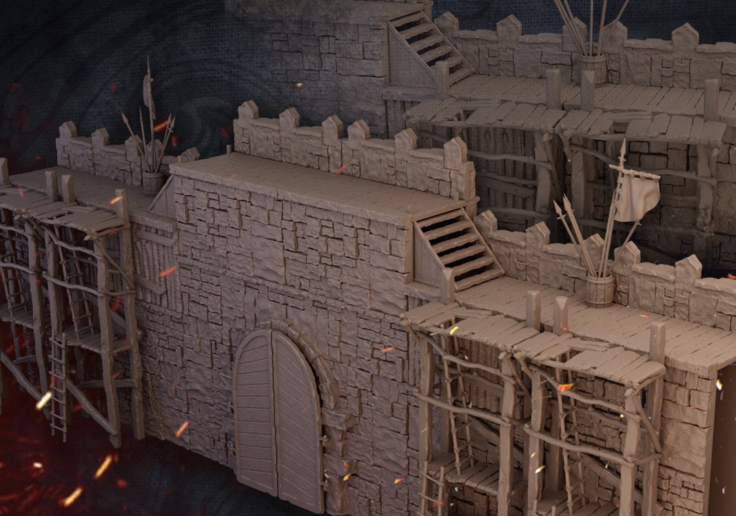 Castle Gates - Dungeons and Dragons/The Lord of the Rings- by Dungeon Forge - Tabletop RPG Miniature - Roleplaying 3D Printed Fantasy Mini