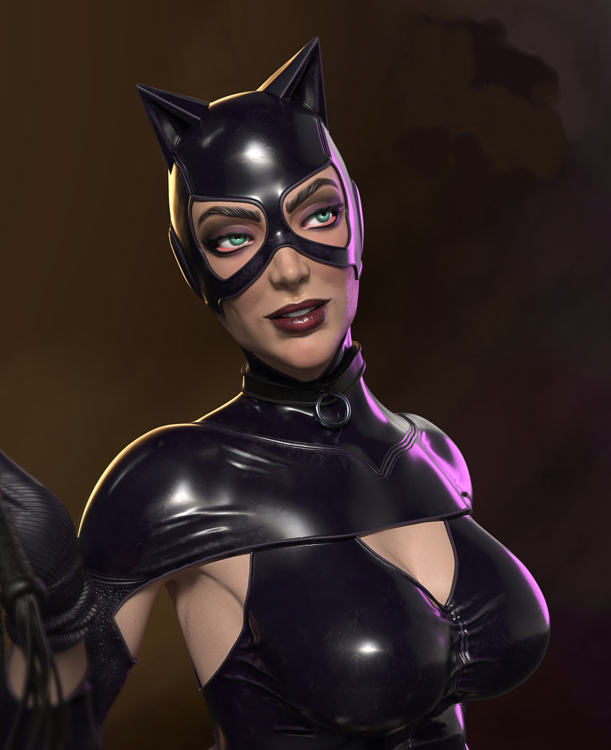 Cat Woman Sculpture (75mm to 500mm) - Unassembled/Unpainted/3D Print