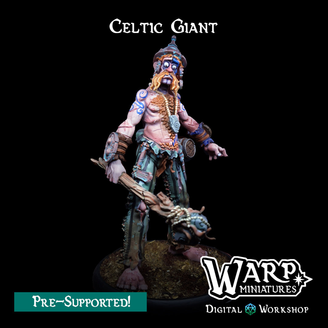 Celtic Giant - Dungeons and Dragons - by Warp Minis- Tabletop RPG Miniature - Roleplaying 3D Printed Fantasy Mini