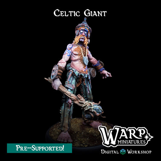 Celtic Giant - Dungeons and Dragons - by Warp Minis- Tabletop RPG Miniature - Roleplaying 3D Printed Fantasy Mini