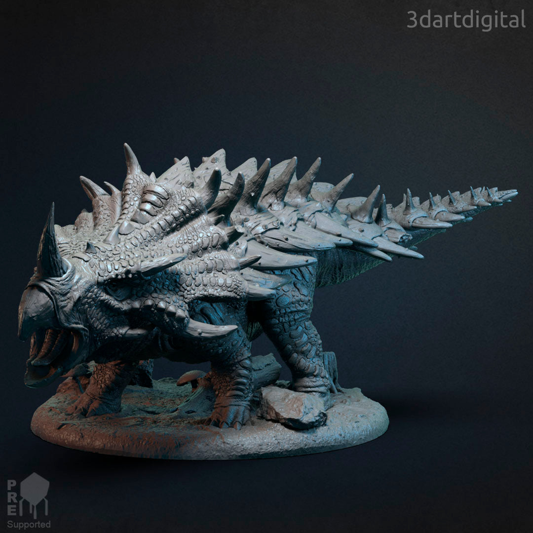 Ceros - Dinosaur - by 3dartDigital - Tabletop RPG Miniature - Roleplaying 3D Printed Fantasy Mini