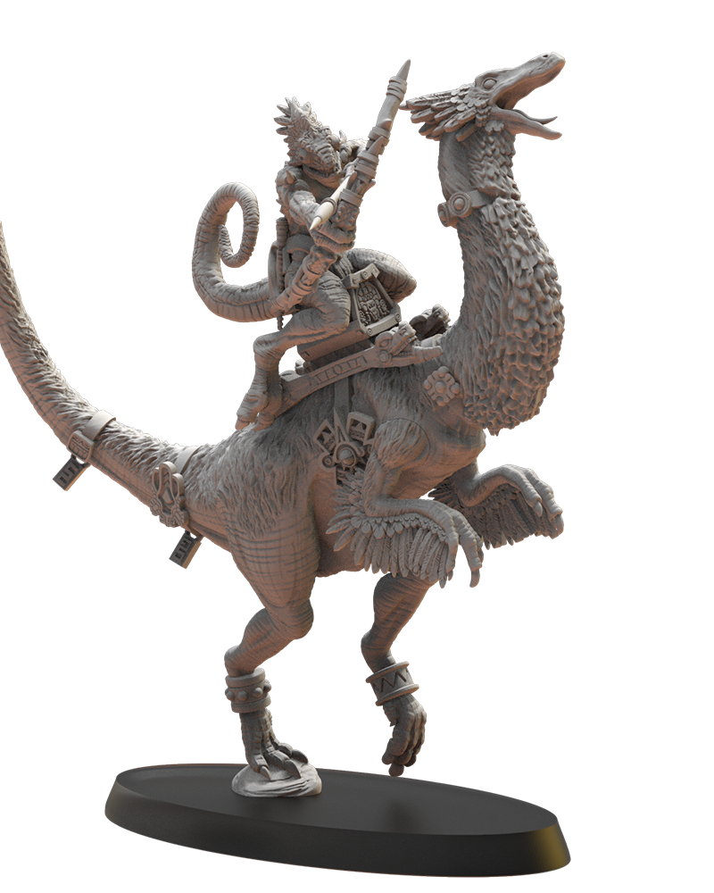 Chameleon Heroine Pose 2 - Lizard-Men - Compatible with Warhammer 40K - by Lost Kingdom - Tabletop RPG Miniature - Roleplaying 3D Printed Fantasy Mini