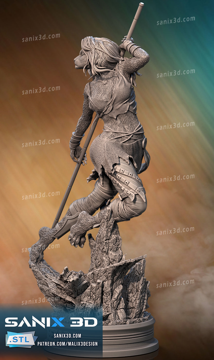 Cheetara Statue - ThunderCats - by Sanix  - Tabletop RPG Miniature - Roleplaying 3D Printed Fantasy Mini
