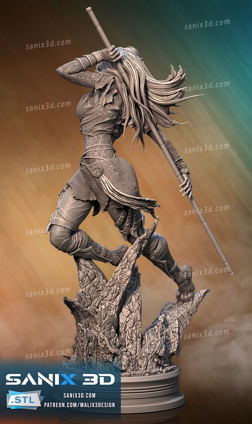 Cheetara Statue - ThunderCats - by Sanix  - Tabletop RPG Miniature - Roleplaying 3D Printed Fantasy Mini