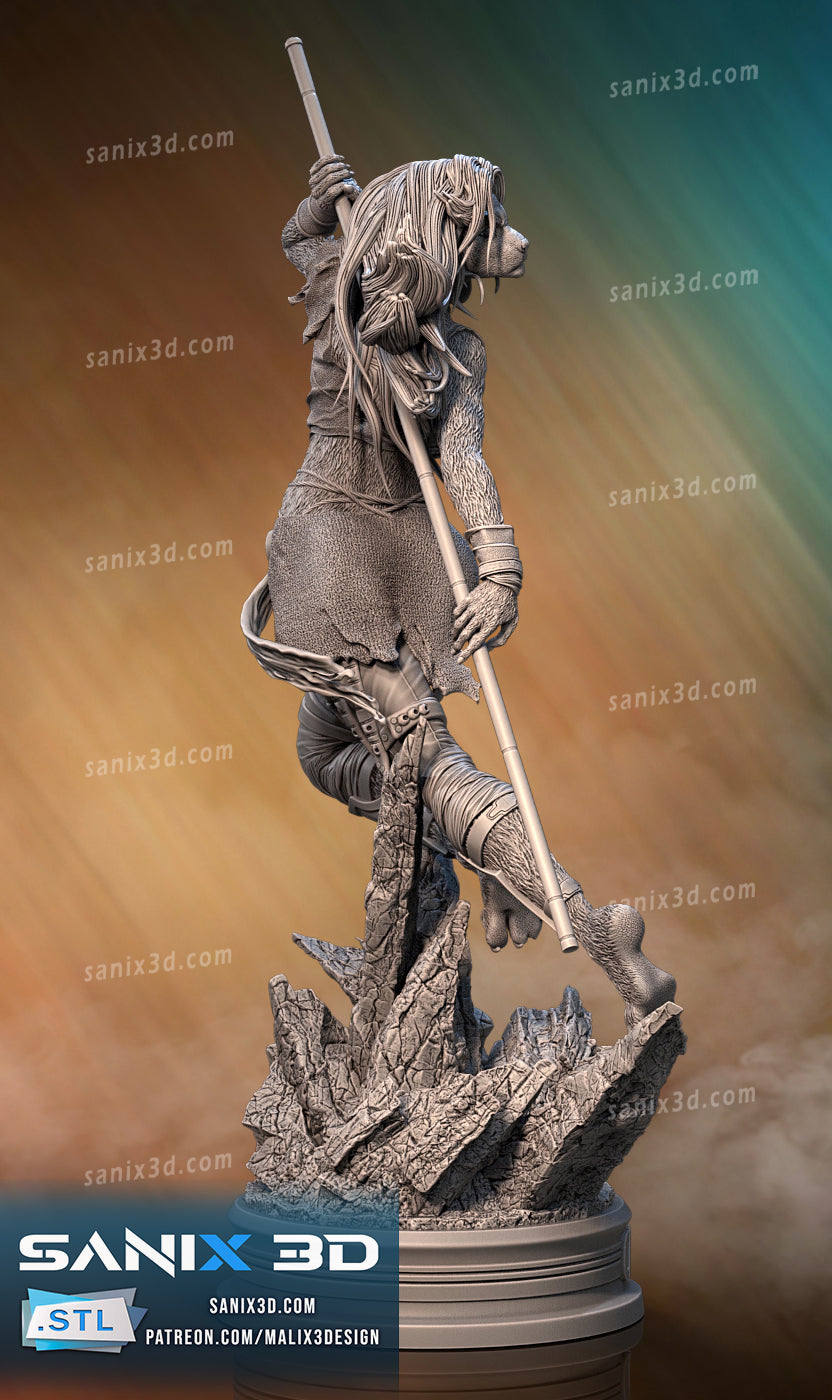 Cheetara Statue - ThunderCats - by Sanix  - Tabletop RPG Miniature - Roleplaying 3D Printed Fantasy Mini