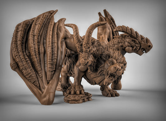 Chimera - Legendary Creature - by Duncan Shadows - Tabletop RPG Miniature - Roleplaying 3D Printed Fantasy Mini