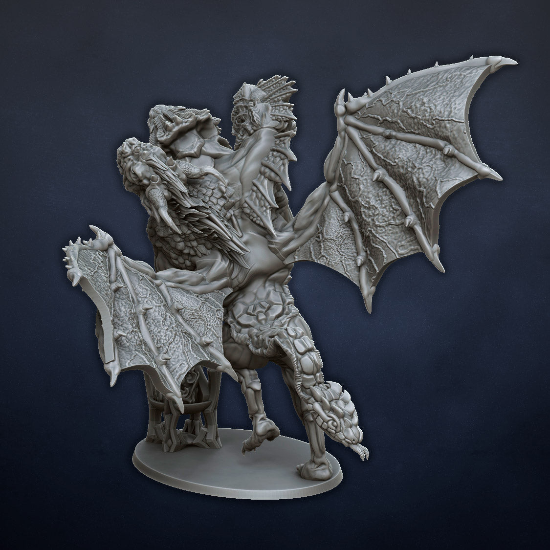 Chimera with Wings - by Dragon Lake Miniatures - Tabletop RPG Miniature - Roleplaying 3D Printed Fantasy Mini