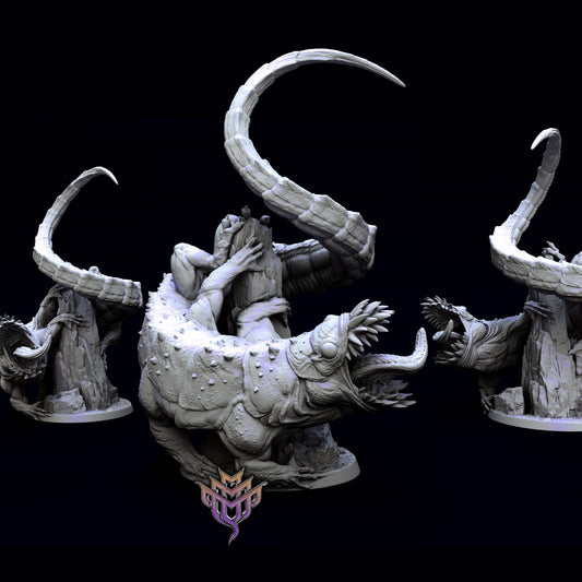 Chompilisk Pose 1 - by Mini Monster Mayhem- Tabletop RPG Miniature - Roleplaying 3D Printed Fantasy Mini