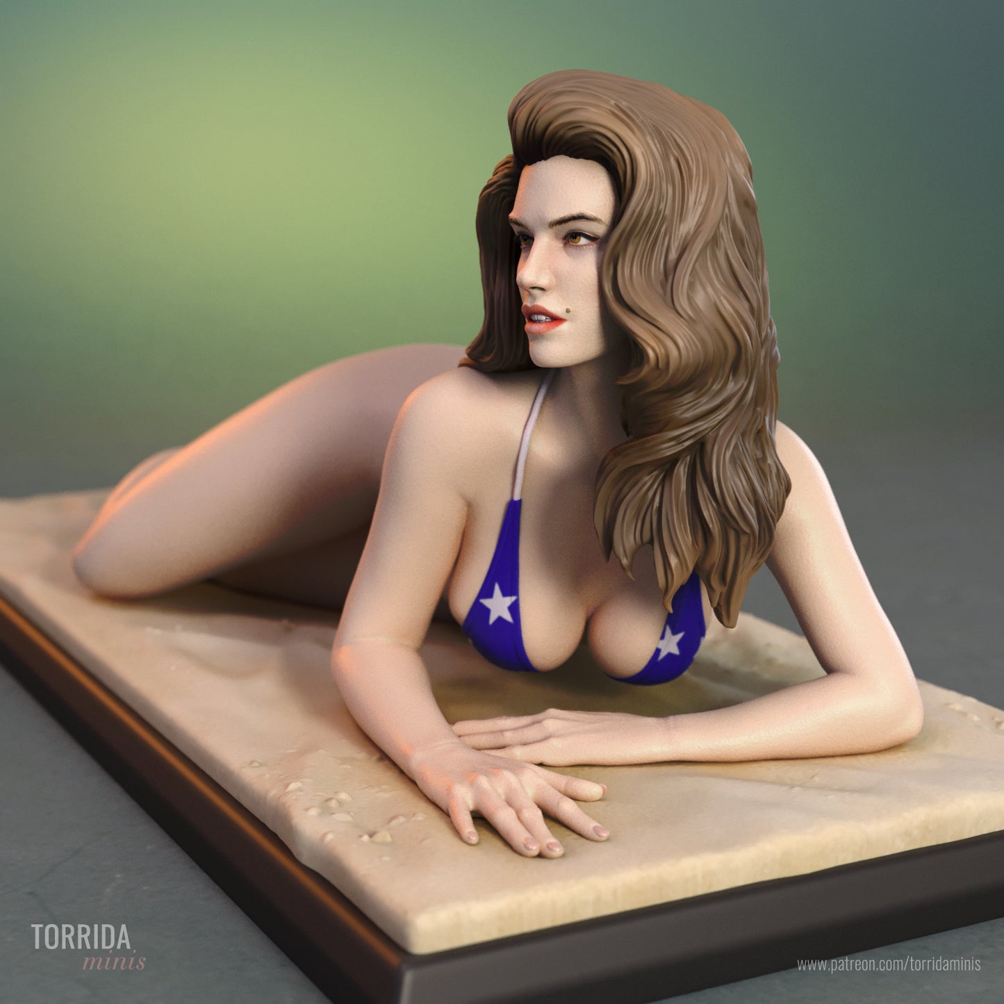 Cindy Crawford Sculpture (75mm to 500mm) - Unassembled/Unpainted/3D Print