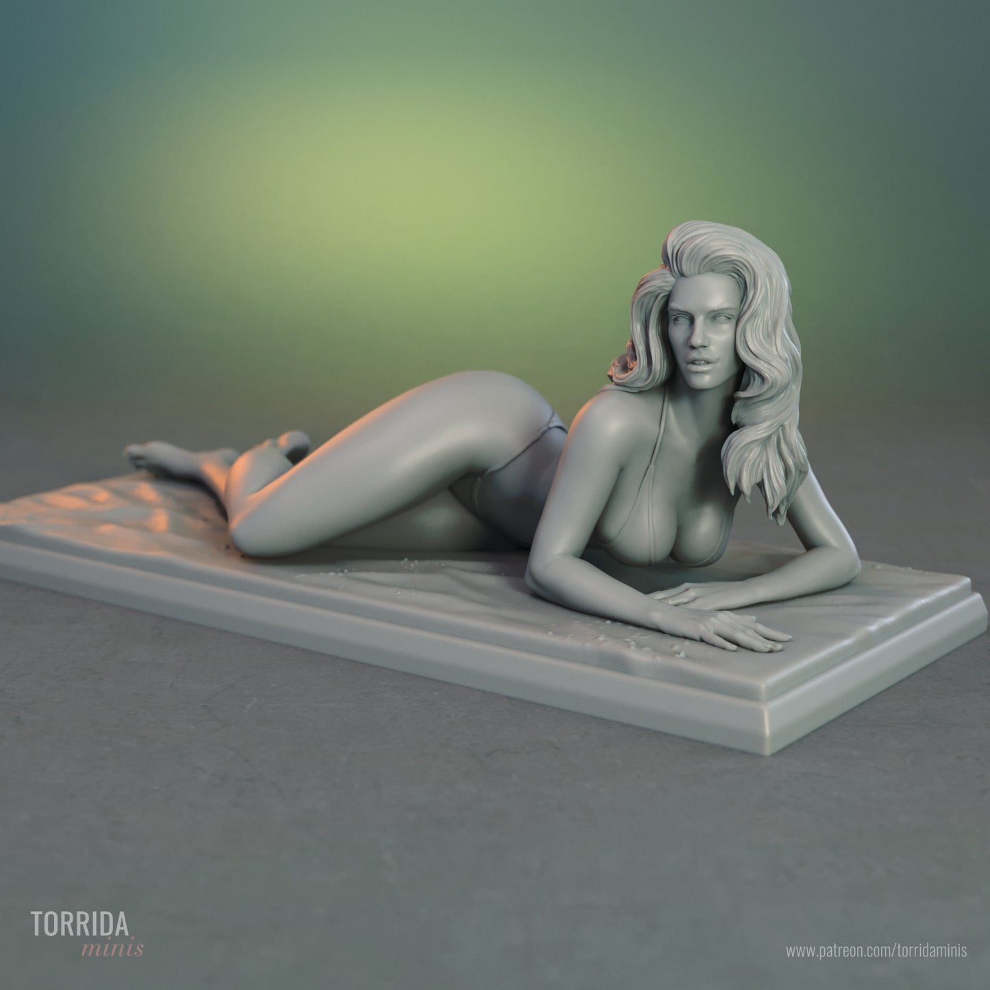 Cindy Crawford Sculpture (75mm to 500mm) - Unassembled/Unpainted/3D Print