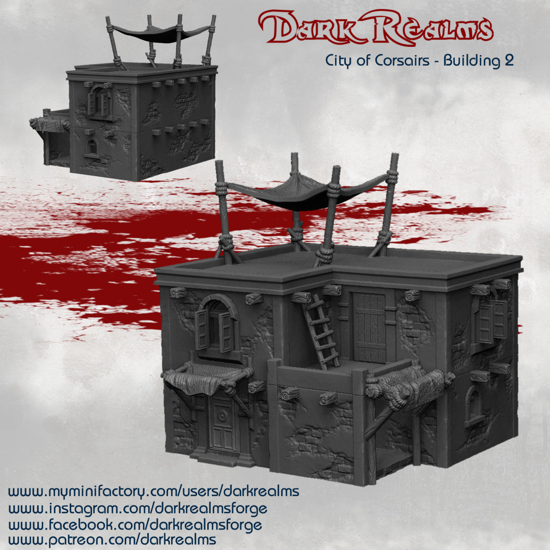 City of Corsairs - by Dark Realms - Tabletop RPG Miniature - Roleplaying 3D Printed Fantasy Mini