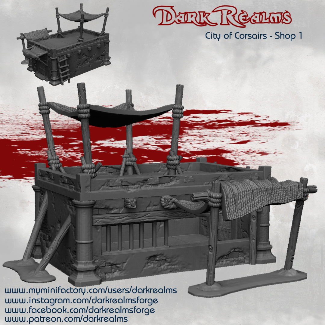 City of Corsairs - Shop - by Dark Realms - Tabletop RPG Miniature - Roleplaying 3D Printed Fantasy Mini