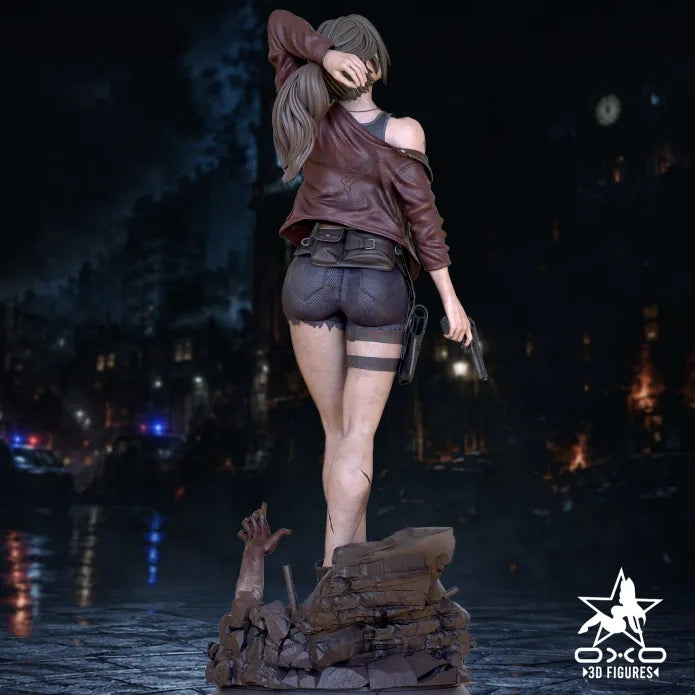 Claire Redfield Sculpture (75mm to 500mm) - Unassembled/Unpainted/3D Print