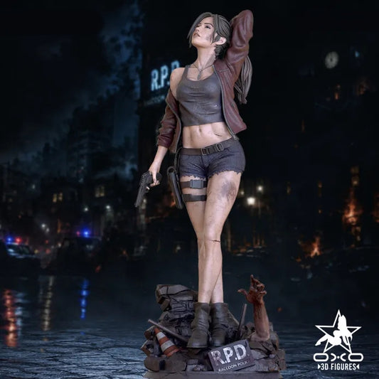Claire Redfield Sculpture (75mm to 500mm) - Unassembled/Unpainted/3D Print