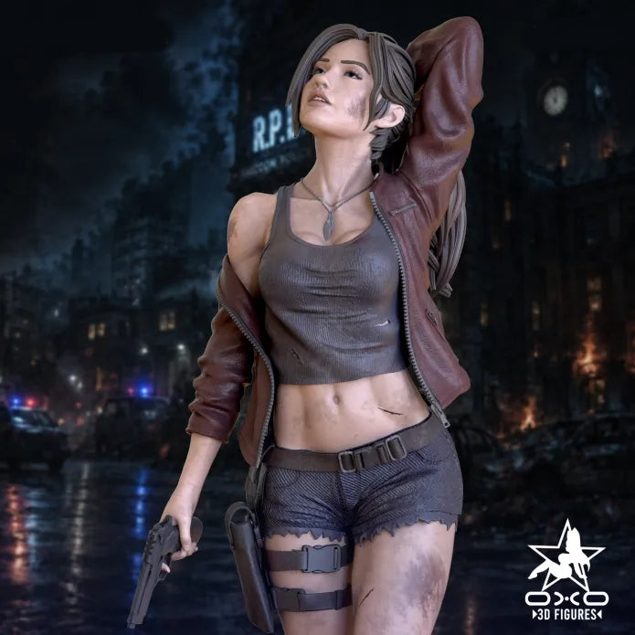 Claire Redfield Sculpture (75mm to 500mm) - Unassembled/Unpainted/3D Print