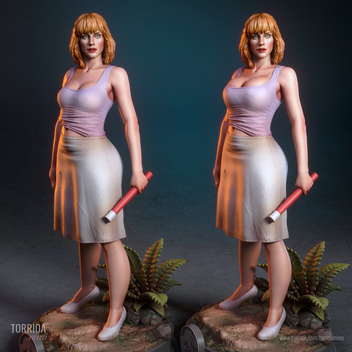 Claire Dearing Sculpture (75mm to 500mm) - Unassembled/Unpainted/3D Print