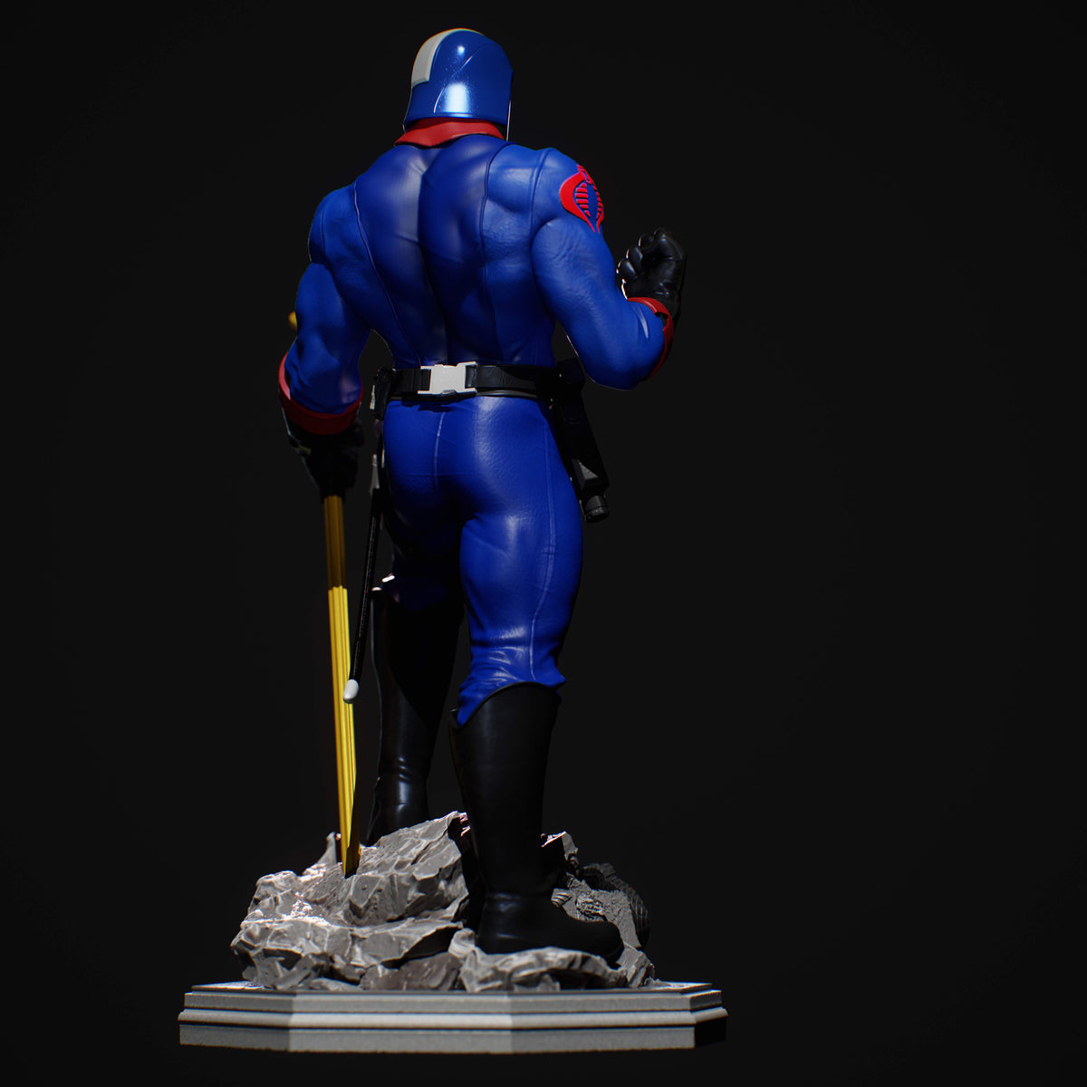 Cobra Commander Sculpture (75mm to 500mm) - Unassembled/Unpainted/3D Print