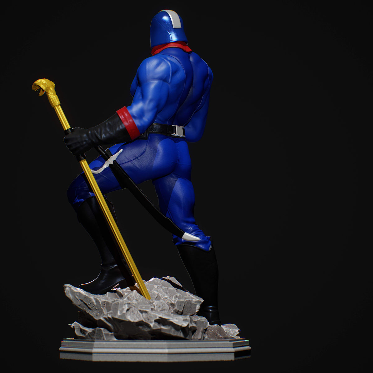 Cobra Commander Sculpture (75mm to 500mm) - Unassembled/Unpainted/3D Print