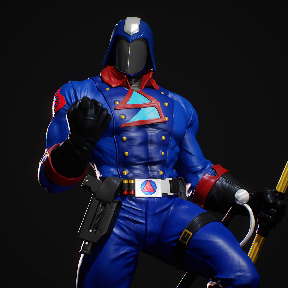 Cobra Commander Sculpture (75mm to 500mm) - Unassembled/Unpainted/3D Print