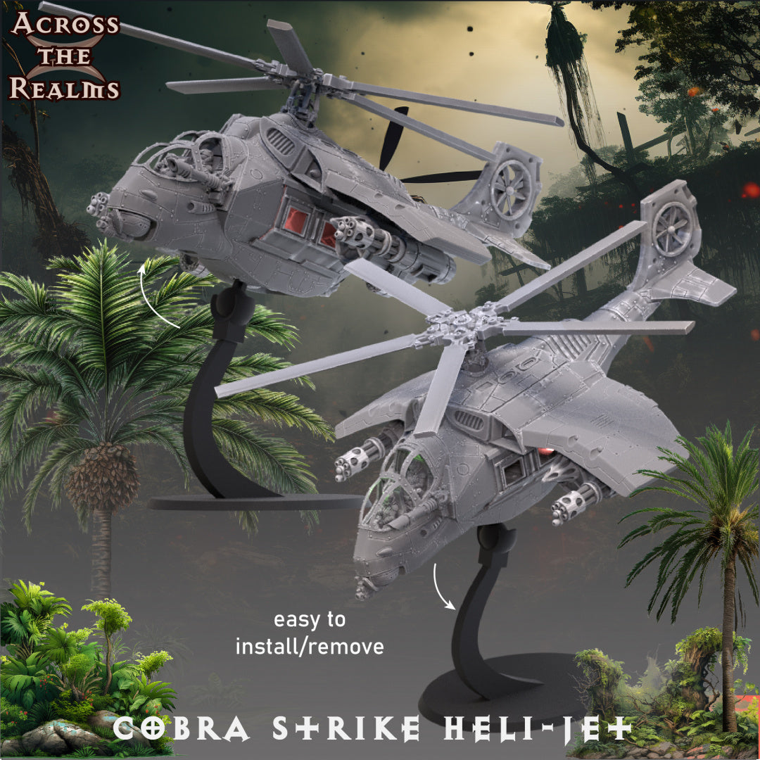 Cobra Heli-jet - Jungle Fighter Jet - by Across the Realms- Tabletop RPG Miniature - Roleplaying 3D Printed Fantasy Mini