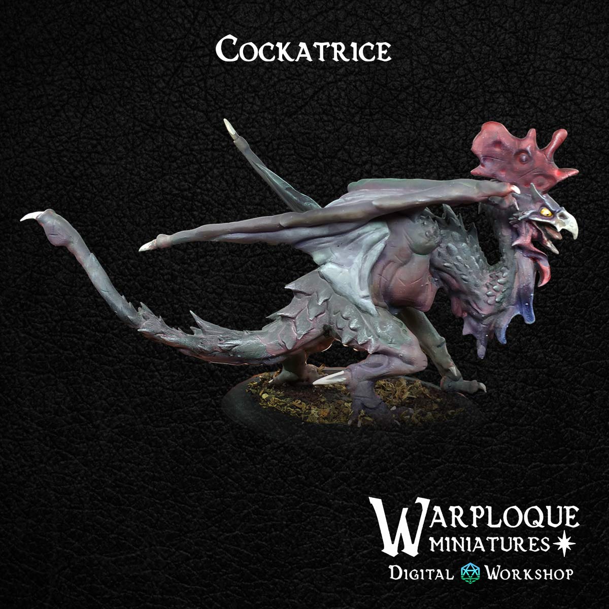 Cockatrice - Dungeons and Dragons - by Warp Minis- Tabletop RPG Miniature - Roleplaying 3D Printed Fantasy Mini