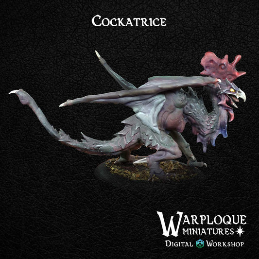 Cockatrice - Dungeons and Dragons - by Warp Minis- Tabletop RPG Miniature - Roleplaying 3D Printed Fantasy Mini