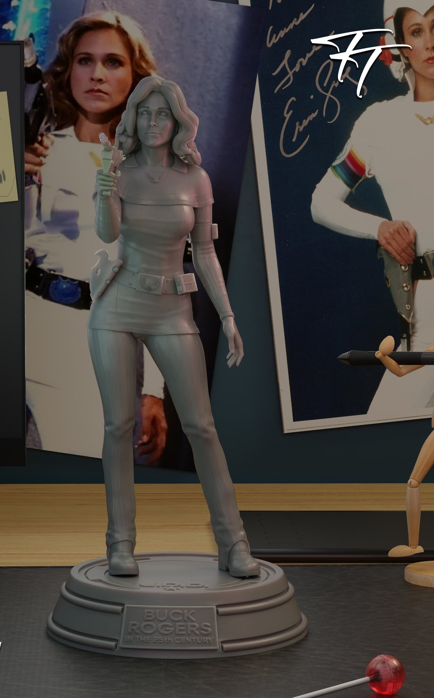 Buck Rogers Colonel Wilma Deering Sculpture (75mm to 500mm) Stranger Things - Unassembled/Unpainted/3D Print