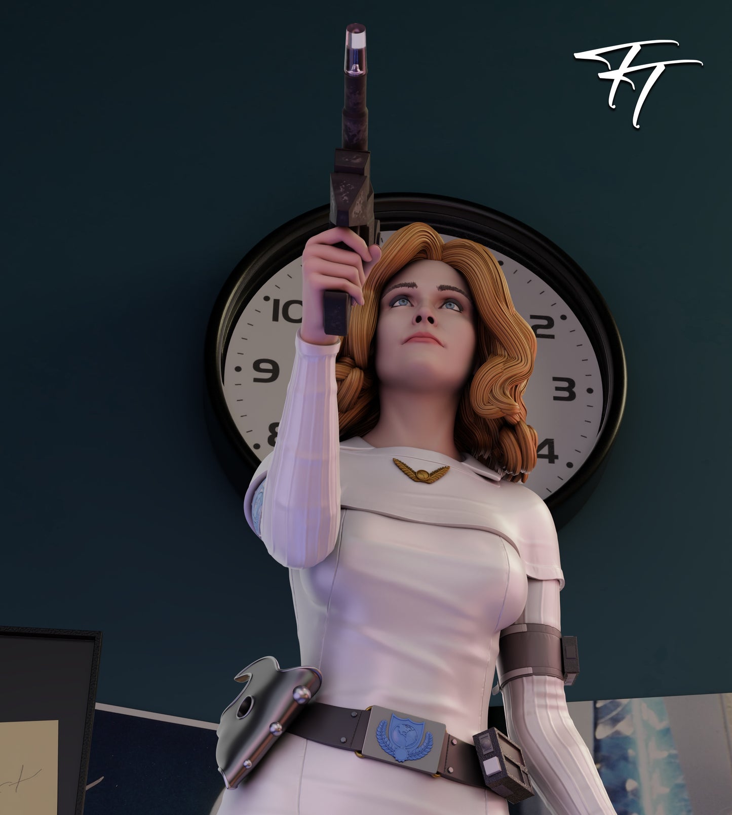 Buck Rogers Colonel Wilma Deering Sculpture (75mm to 500mm) Stranger Things - Unassembled/Unpainted/3D Print