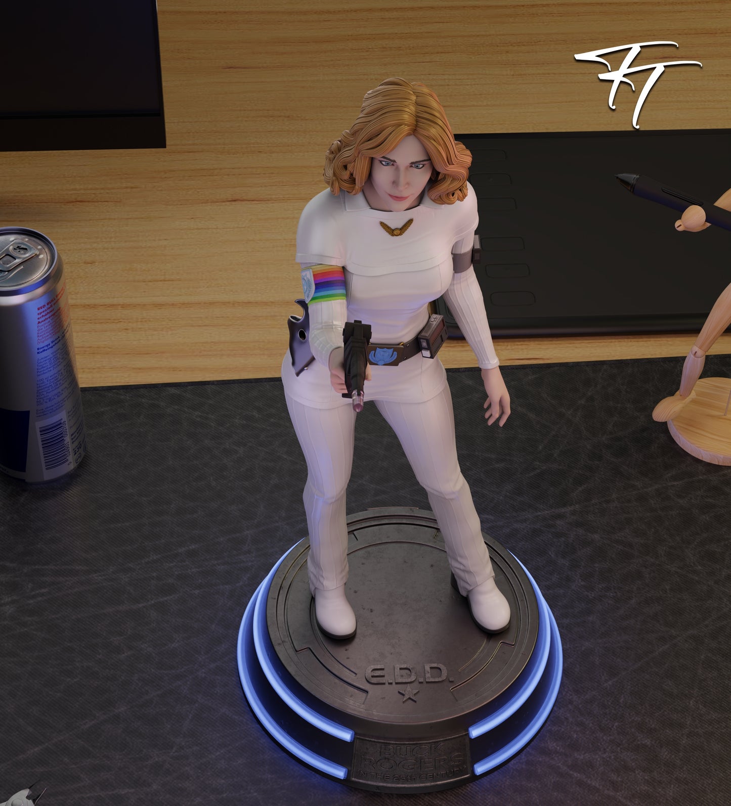 Buck Rogers Colonel Wilma Deering Sculpture (75mm to 500mm) Stranger Things - Unassembled/Unpainted/3D Print