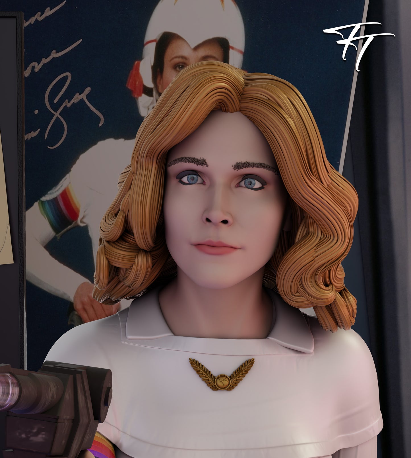 Buck Rogers Colonel Wilma Deering Sculpture (75mm to 500mm) Stranger Things - Unassembled/Unpainted/3D Print