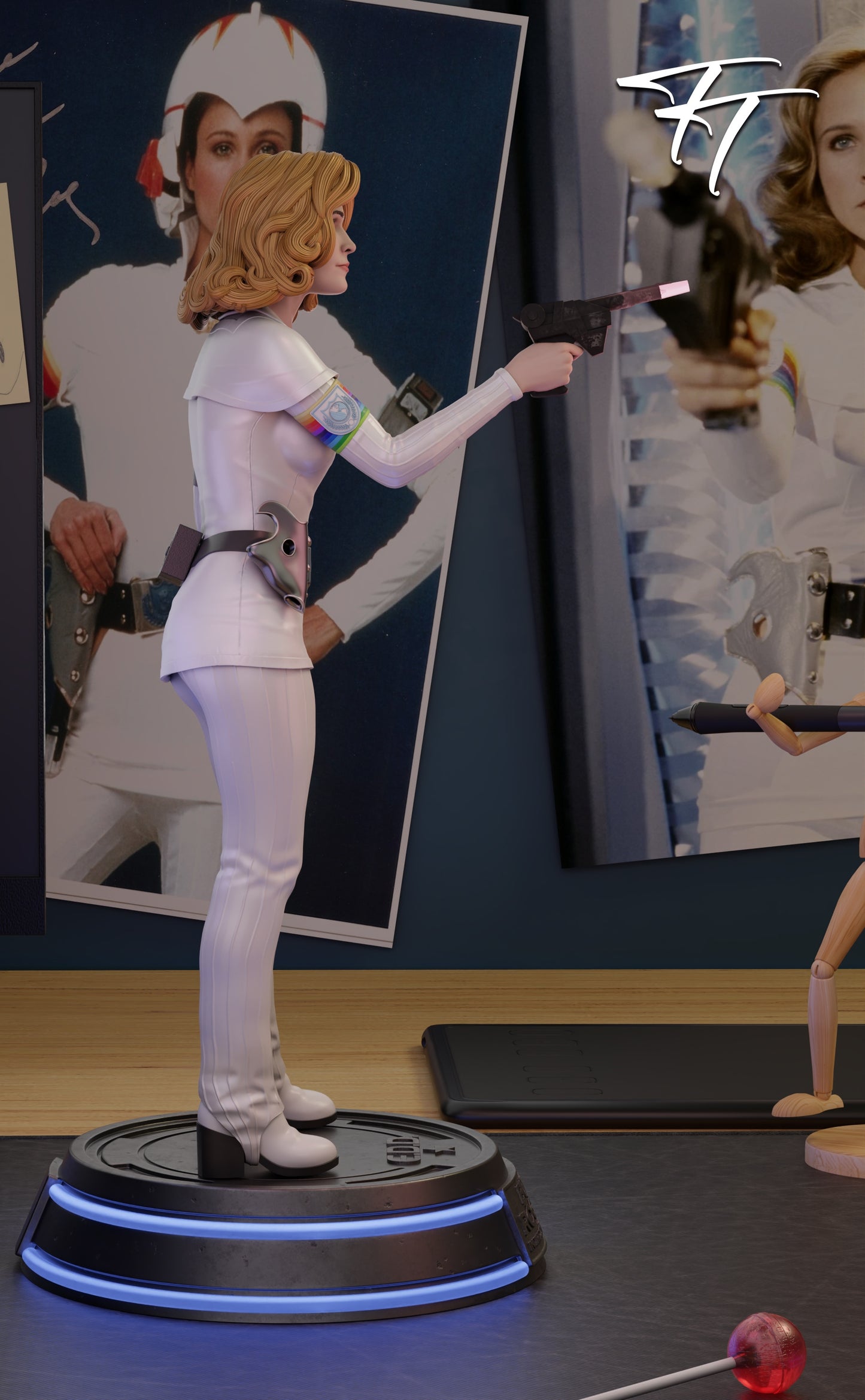 Buck Rogers Colonel Wilma Deering Sculpture (75mm to 500mm) Stranger Things - Unassembled/Unpainted/3D Print