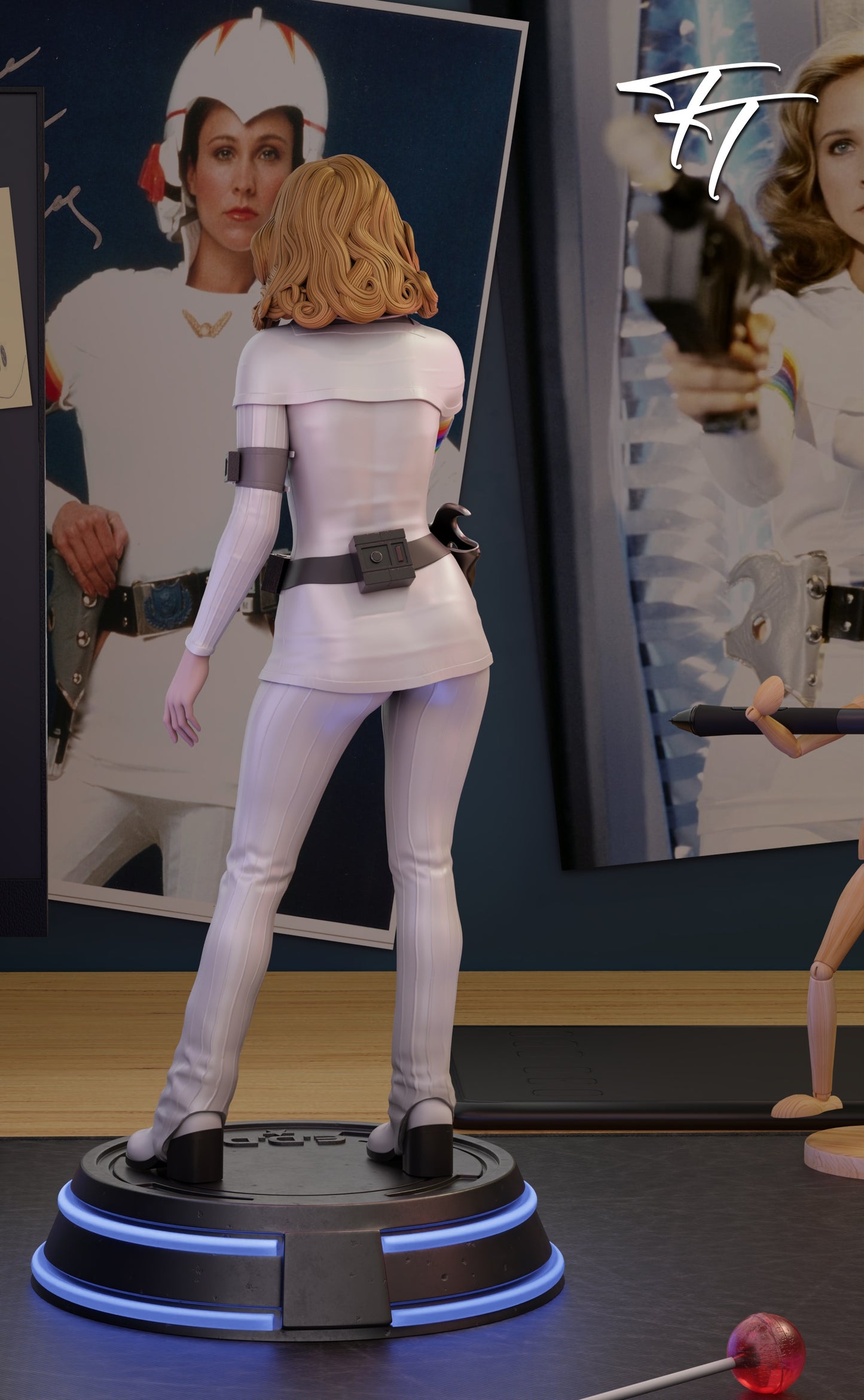 Buck Rogers Colonel Wilma Deering Sculpture (75mm to 500mm) Stranger Things - Unassembled/Unpainted/3D Print