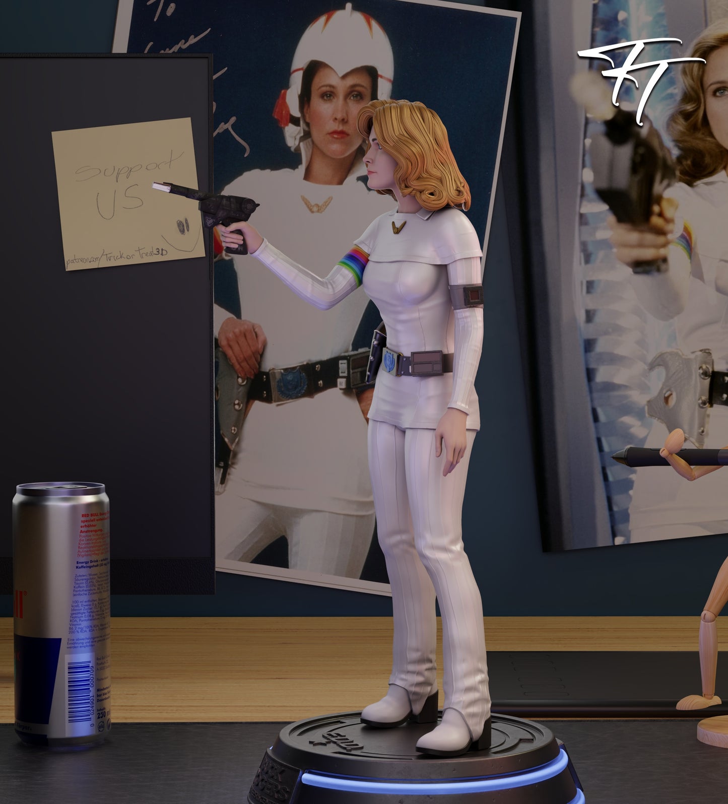 Buck Rogers Colonel Wilma Deering Sculpture (75mm to 500mm) Stranger Things - Unassembled/Unpainted/3D Print